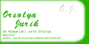 orsolya jurik business card